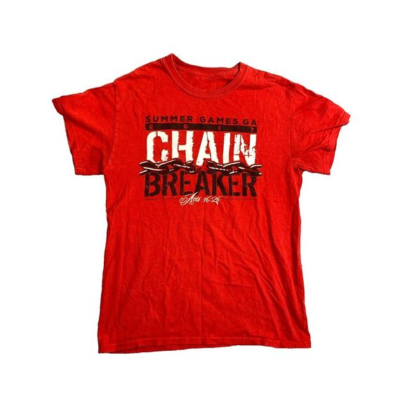 Chain Breaker Shirt Womens Medium Red 207 Summer Games GA Streetwear Skater Lady - Picture 1 of 6